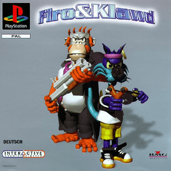 Firo & Klawd box art for Playstation